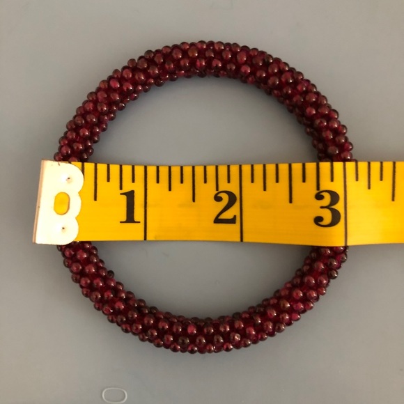 Vintage Art Deco Bohemian Garnet Bracelet - Picture 3 of 3